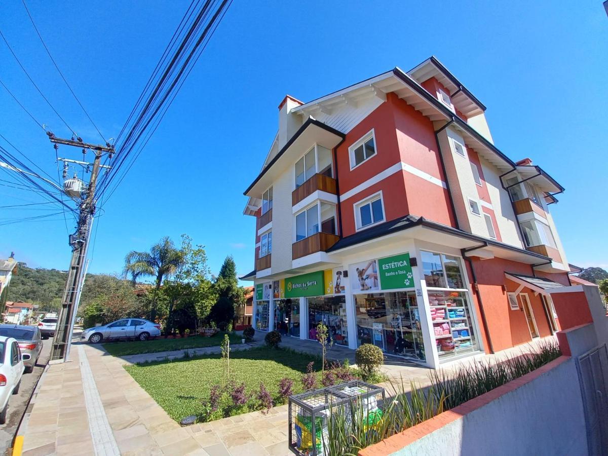 Gramado - Apartamento Aconchegante Com Lareira E Churrasqueira Екстер'єр фото